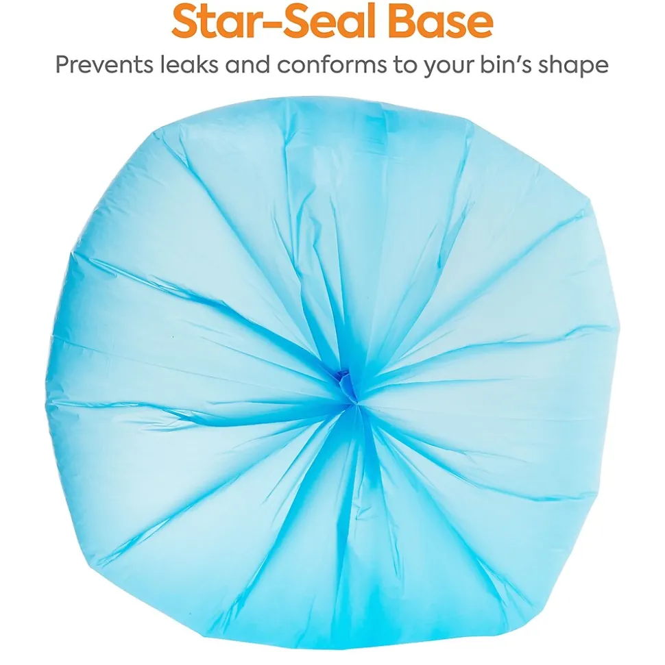 Coastwide Professional™ 33 Gallon Recycling Bags, High Density, 14 Mic., Blue, 250 Bags/Box (CW25529)