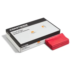 Coastwide Professionalâ„¢ 40-45 Gallon Biohazard Bags, Low Density, 1.3 Mil, Red, 200 Bags/Box (CW50713)