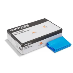 Coastwide Professional™ 30 Gallon Biohazard Bags, Low Density, 1.3 Mil, Blue, 200 Bags/Box (CW57396)