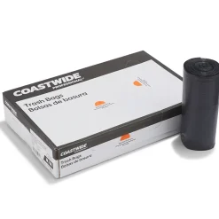 Coastwide Professionalâ„¢ 30-33 Gallon Trash Bag, 33" x 39", Low Density, 1.5 mil, Black, 100 Bags/Box (CW25530)