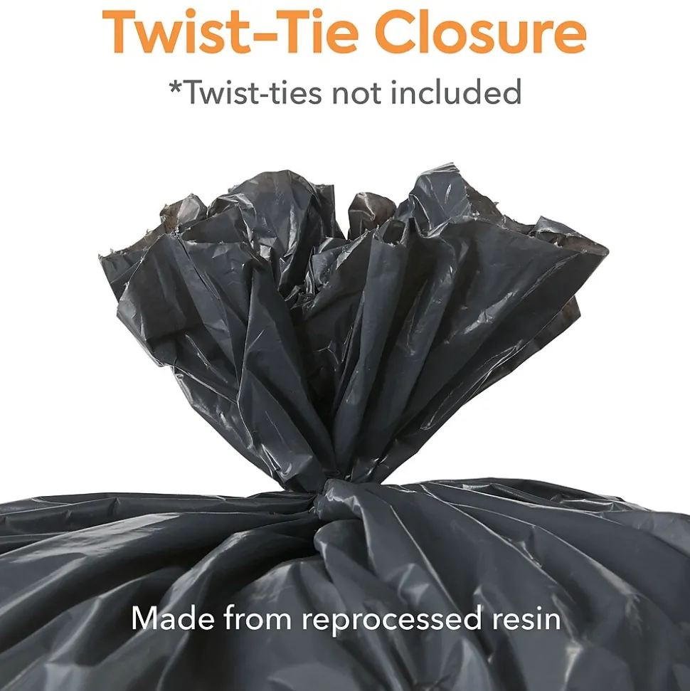 Coastwide Professional™ 55-60 Gallon Trash Bag, 38" x 58", Low Density, 1.5 mil, Black, 5 100 Bags/Box (CW25531)