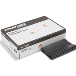 Coastwide Professional™ 55-60 Gallon Trash Bag, 38" x 58", Low Density, 1.3 mil, Black, 100 Bags/Box (CW22342)