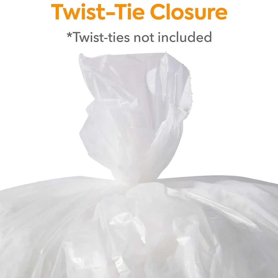 Coastwide Professional™ 30-33 Gallon Trash Bag, 33" x 39", Low Density, 0.9 mil, Clear, 150 Bags/Box (CW22339)