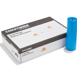 Coastwide Professionalâ„¢ 40-45 Gallon Recycling Bags, High Density, 19 Mic., Blue, 200 Bags/Box (CW57402)