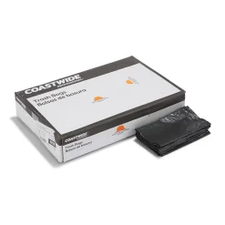 Coastwide Professionalâ„¢ 30-33 Gallon Trash Bag, 33" x 39", Low Density, 0.6 mil, Black, 250 Bags/Box (CW17966)