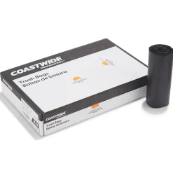 Coastwide Professionalâ„¢ 30-33 Gallon Trash Bag, 33" x 40", High Density, 22 mic, Black, 200 Bags/Box (CW17969)