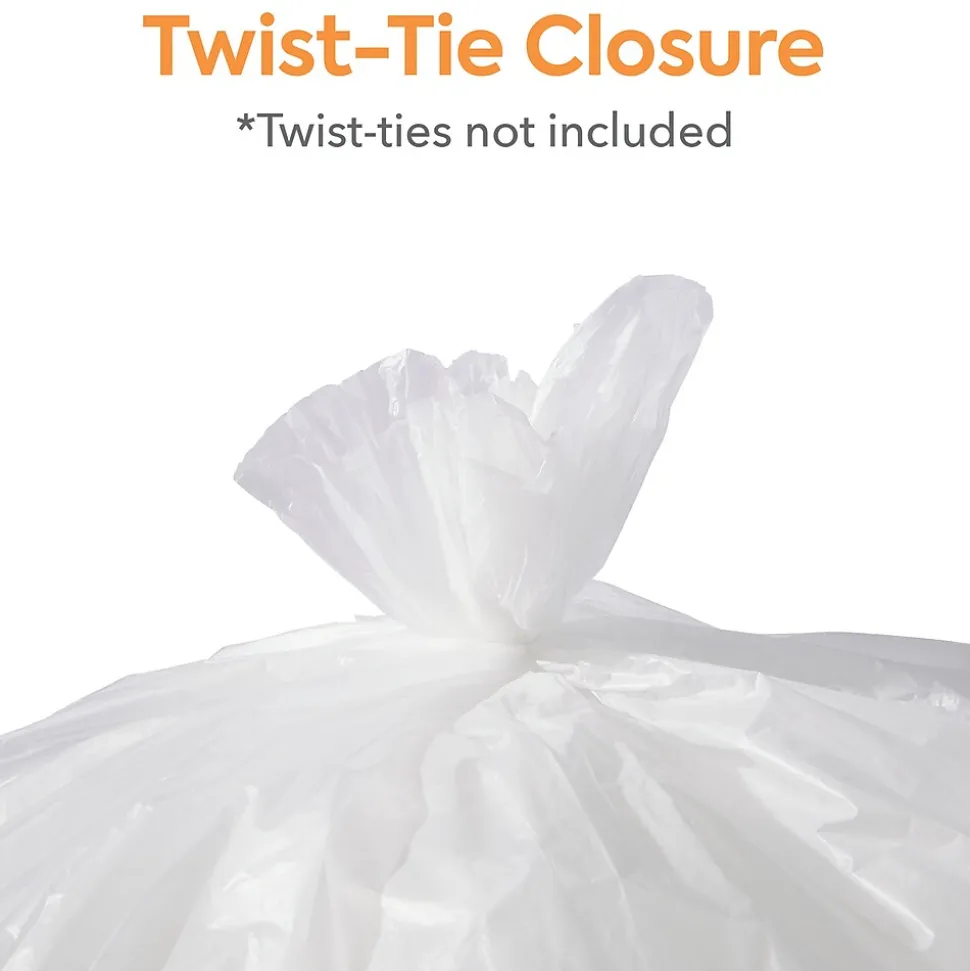 Coastwide Professional™ 50-56 Gallon Trash Bag, 43" x 48", High Density, 16 mic, Natural, 200 Bags/Box (CW18205)