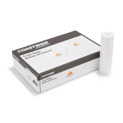 Coastwide Professional™ 40-45 Gallon Trash Bag, 40" x 48", High Density, 12 mic, Natural, 250 Bags/Box (CW18203)