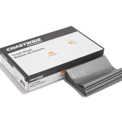 Coastwide Professional™ 55-60 Gallon Trash Bag, 39" x 57", Low Density, 1.7 mil, Silver, 50 Bags/Box (CW18190)