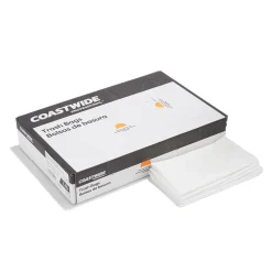 Coastwide Professional™ 40-45 Gallon Trash Bag, 40" x 46", Low Density, 0.74 mil, White, 100 Bags/Box (CW18192)