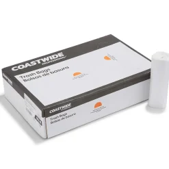 Coastwide Professional™ 20-30 Gallon Trash Bag, 30" x 37", High Density, 12 mic, Natural, 500 Bags/Box (CW18198)