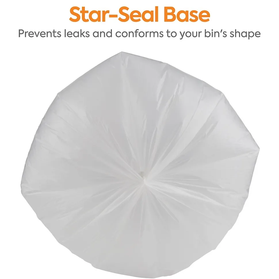 Coastwide Professional™ 55-60 Gallon Trash Bag, 38" x 60", High Density, 14 mic, Natural, 200 Bags/Box (CW18201)