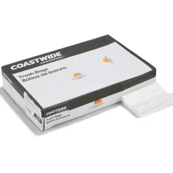 Coastwide Professional™ 12-16 Gallon Trash Bag, 32" x 24", Low Density, 0.7 mil, Clear, 250 Bags/Box (CW18210)