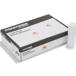 Coastwide Professional™ 20-30 Gallon Trash Bag, 30" x 37", High Density, 10 mic, Natural, 500 Bags/Box (CW18197)