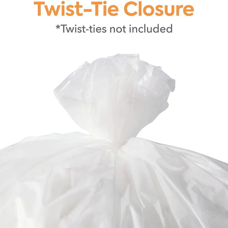 Coastwide Professional™ 40-45 Gallon Trash Bag, 40" x 48", High Density, 22 mic, Natural, 150 Bags/Box (CW19248)