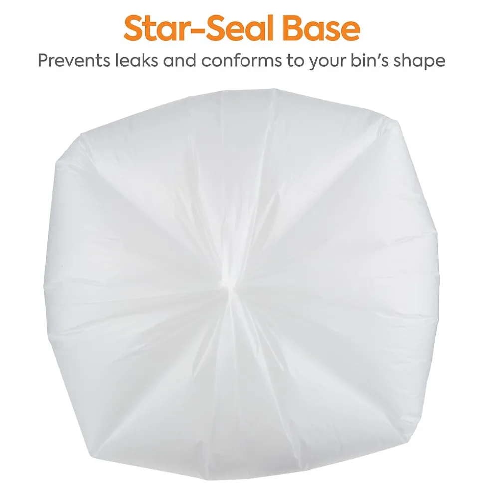 Coastwide Professional™ 40-45 Gallon Trash Bag, 40" x 48", High Density, 22 mic, Natural, 150 Bags/Box (CW19248)