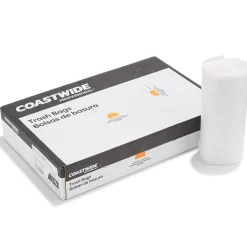 Coastwide Professional™ 55-60 Gallon Trash Bag, 38" x 58", Low Density, 1.3 mil, Clear, 100 Bags/Box (CW25528)