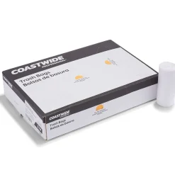 Coastwide Professional™ 12-16 Gallon Trash Bag, 24" x 33", High Density, 13 mic, Natural, 500 Bags/Box (CW57406)