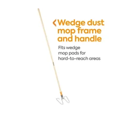 Coastwide Professional™ 53" Wedge Dust Mop Frame and Handle, Wood (CW56768)