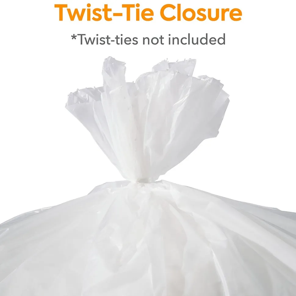 Coastwide Professional™ AccuFit 32 Gallon Trash Bag, 33" x 44", Low Density, 1.1 mil, Clear, 200 Bags/Box (CW22750)