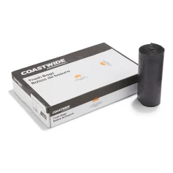 Coastwide Professional™ AccuFit 44 Gallon Trash Bag, 37" x 50", Low Density, 1.3 mil, Black, 100 Bags/Box (CW22752)