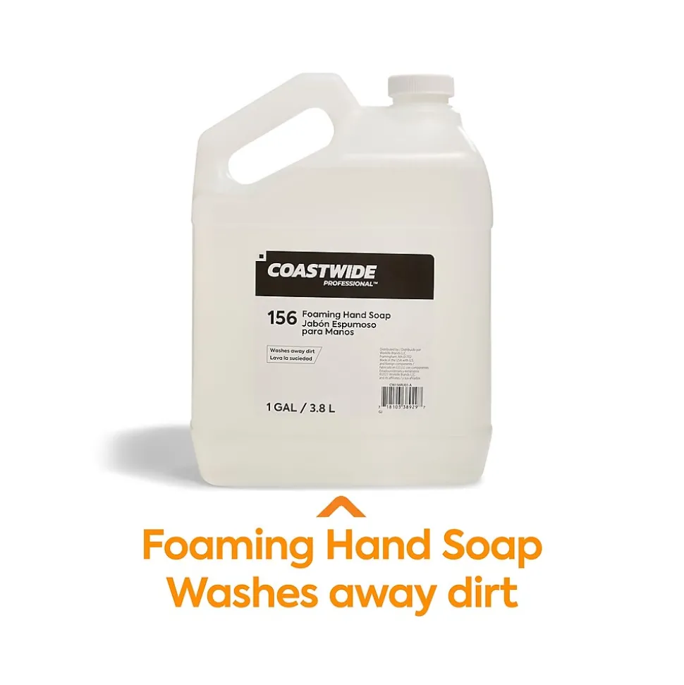 Coastwide Professional Foaming Hand Soap Refill, Honey Almond Scent, 1 Gal., 4/Carton (CW156RU01-ACT)