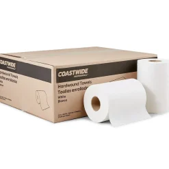 Coastwide Professional™ Hardwound Paper Towels, 1-Ply, 350 ft./Roll, 12 Rolls/Carton (CW21813)