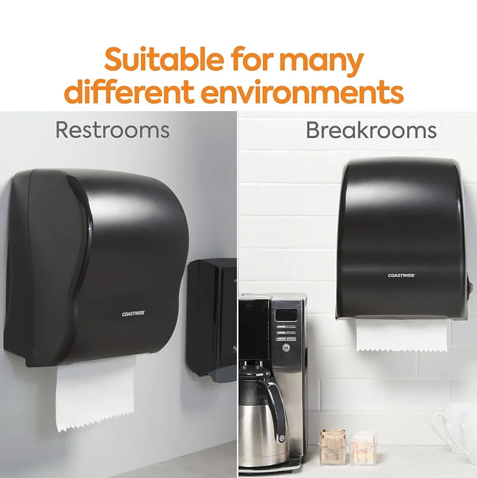 Coastwide Professional™ Hardwound Paper Towels, 1-Ply, 350 ft./Roll, 12 Rolls/Carton (CW21813)