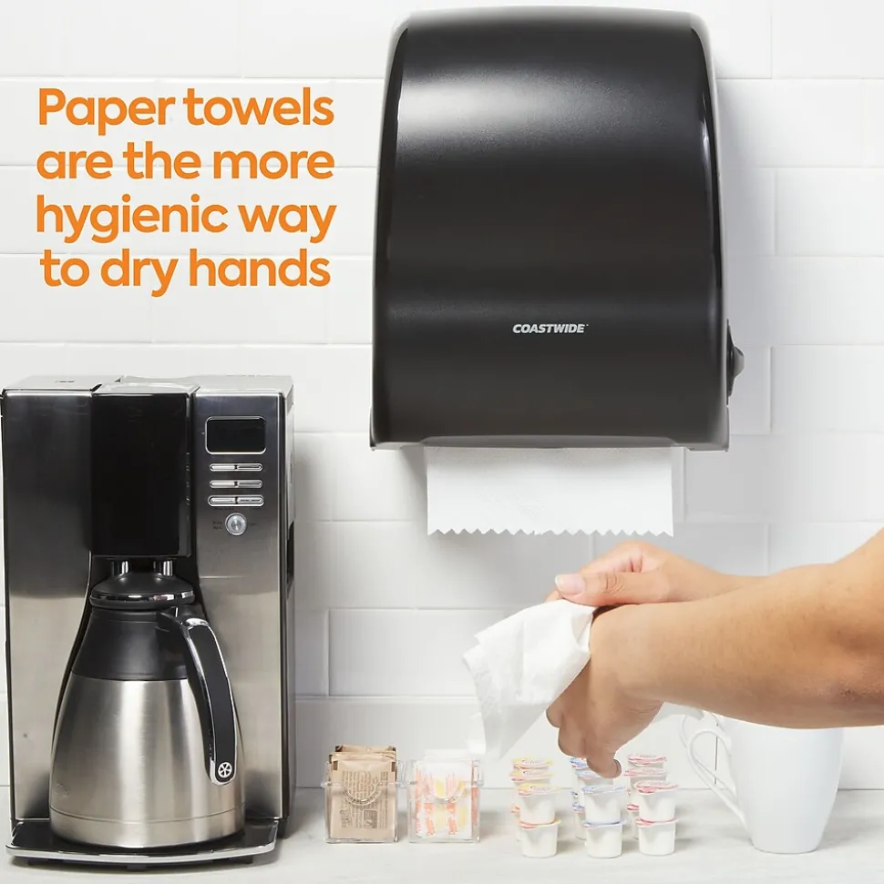 Coastwide Professional™ Hardwound Paper Towels, 1-Ply, 350 ft./Roll, 12 Rolls/Carton (CW21813)