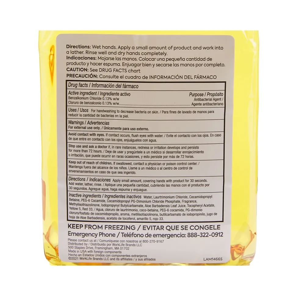 Coastwide Professional J-Series Antibacterial Foaming Hand Soap, Citrus, 1200 mL, 2/Carton (CWJSR-CIT)