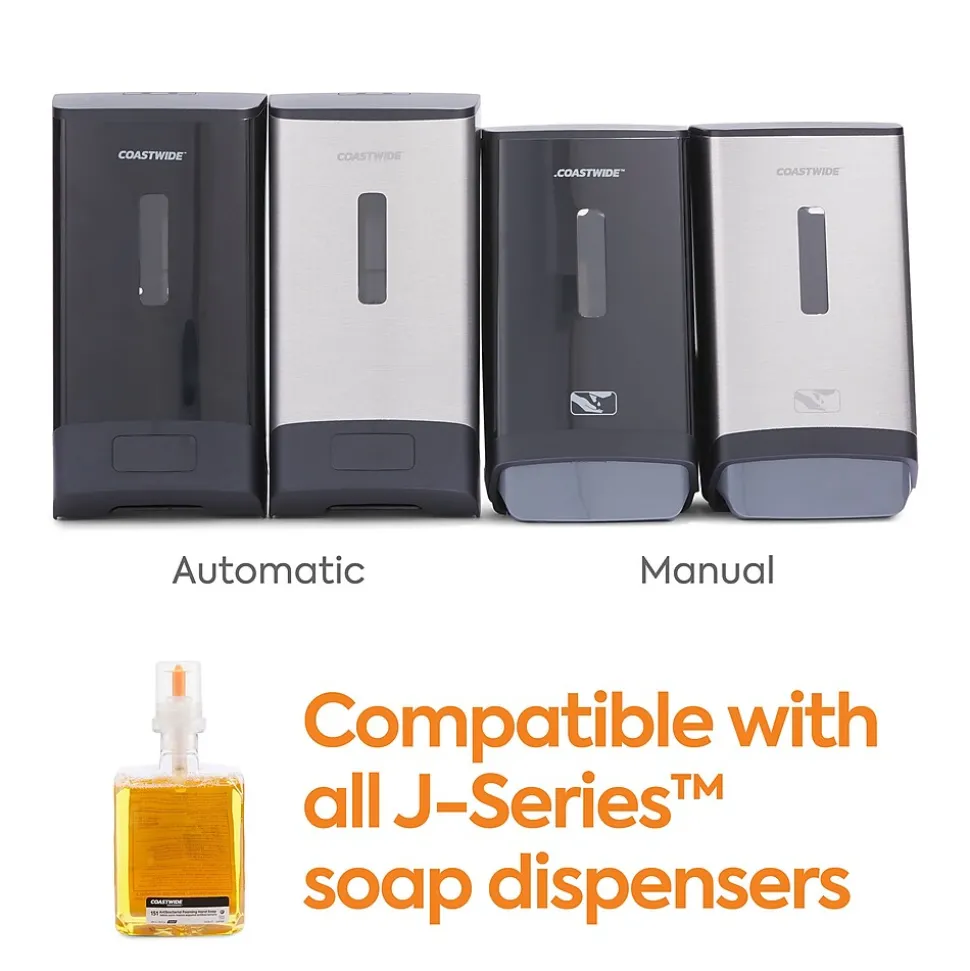 Coastwide Professional J-Series Antibacterial Foaming Hand Soap, Citrus, 1200 mL, 2/Carton (CWJSR-CIT)