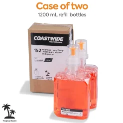 Coastwide Professional J-Series Foaming Hand Soap, Tropical, 1200 mL, 2/Carton (CWJSR-TRO)