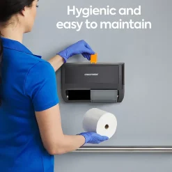 Coastwide Professional™ J-Series Duo Bath Tissue Dispenser, Black (CWJ2BT-B)