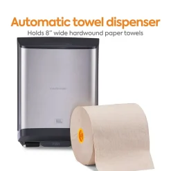 Coastwide Professional J-Series Automatic Hardwound Paper Towel Dispenser, Black/Metallic (CWJAHT-S-CC)