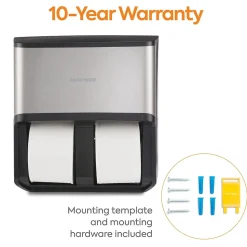 Coastwide Professional™ J-Series Quad Bath Tissue Dispenser, Black/Metallic (CWJ4BT-S)