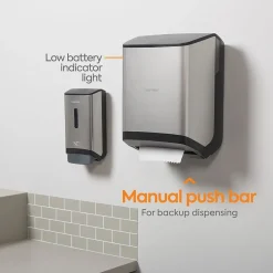 Coastwide Professional J-Series Manual Hardwound Paper Towel Dispenser, Black/Metallic (CWJMHT-S-CC)