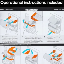 Coastwide Professional J-Series Manual Hardwound Paper Towel Dispenser, Black/Metallic (CWJMHT-S-CC)