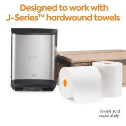 Coastwide Professional J-Series Manual Hardwound Paper Towel Dispenser, Black/Metallic (CWJMHT-S-CC)