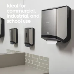 Coastwide Professional J-Series Manual Hardwound Paper Towel Dispenser, Black/Metallic (CWJMHT-S-CC)