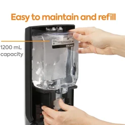 Coastwide Professional™ J-Series Wall Mounted Hand Soap Dispenser, Black/Metallic (CWJMS-S-CC)