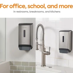 Coastwide Professional™ J-Series Wall Mounted Hand Soap Dispenser, Black/Metallic (CWJMS-S-CC)