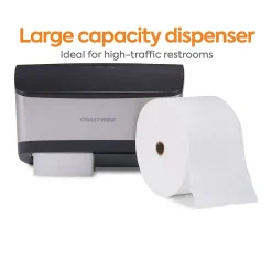 Coastwide Professional™ J-Series Duo Bath Tissue Dispenser, Black/Metallic (CWJ2BT-S)