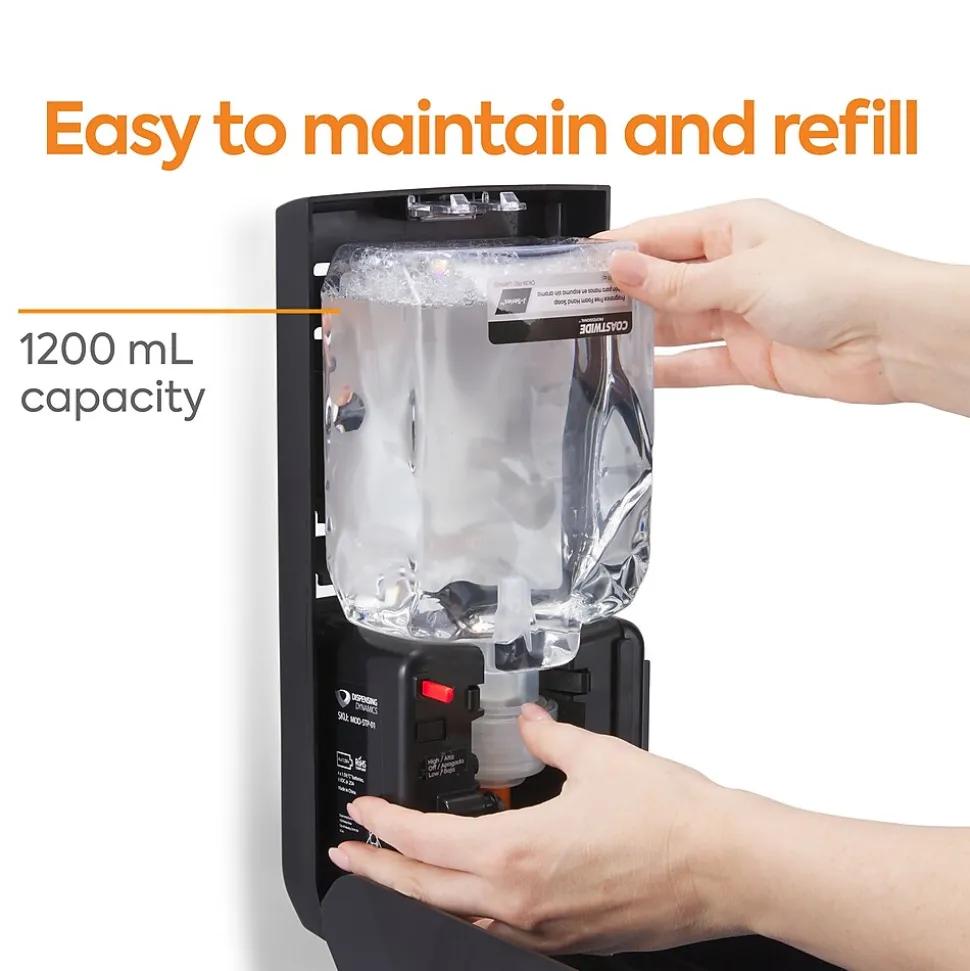 Coastwide Professional™ J-Series Automatic Wall Mounted Hand Soap Dispenser, Black (CWJAS-B-CC)