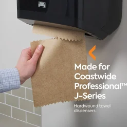Coastwide Professional™ J-Series Hardwound Paper Towels, 1-ply, 800 ft./Roll, 6 Rolls/Carton (CWJHT-NAT)