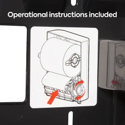 Coastwide Professional™ Manual Auto-Cut Hardwound Paper Towel Dispenser, Black (CW60832)