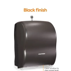 Coastwide Professional™ Manual Auto-Cut Hardwound Paper Towel Dispenser, Black (CW60832)