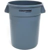 Coastwide Professional™ Plastic Trash Can with no Lid, Gray, 32 Gal. (CW50716)