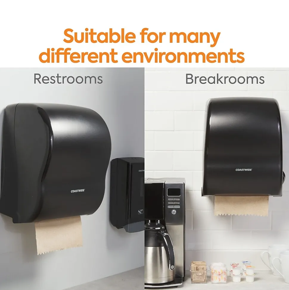 Coastwide Professional™ Recycled Hardwound Paper Towels, 1-Ply, 800 ft./Roll, 6 Rolls/Carton (CW20181)