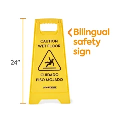 Coastwide Professional™ Safety Awareness Floor Sign, Yellow (CW21872)