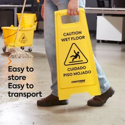 Coastwide Professional™ Safety Awareness Floor Sign, Yellow (CW21872)